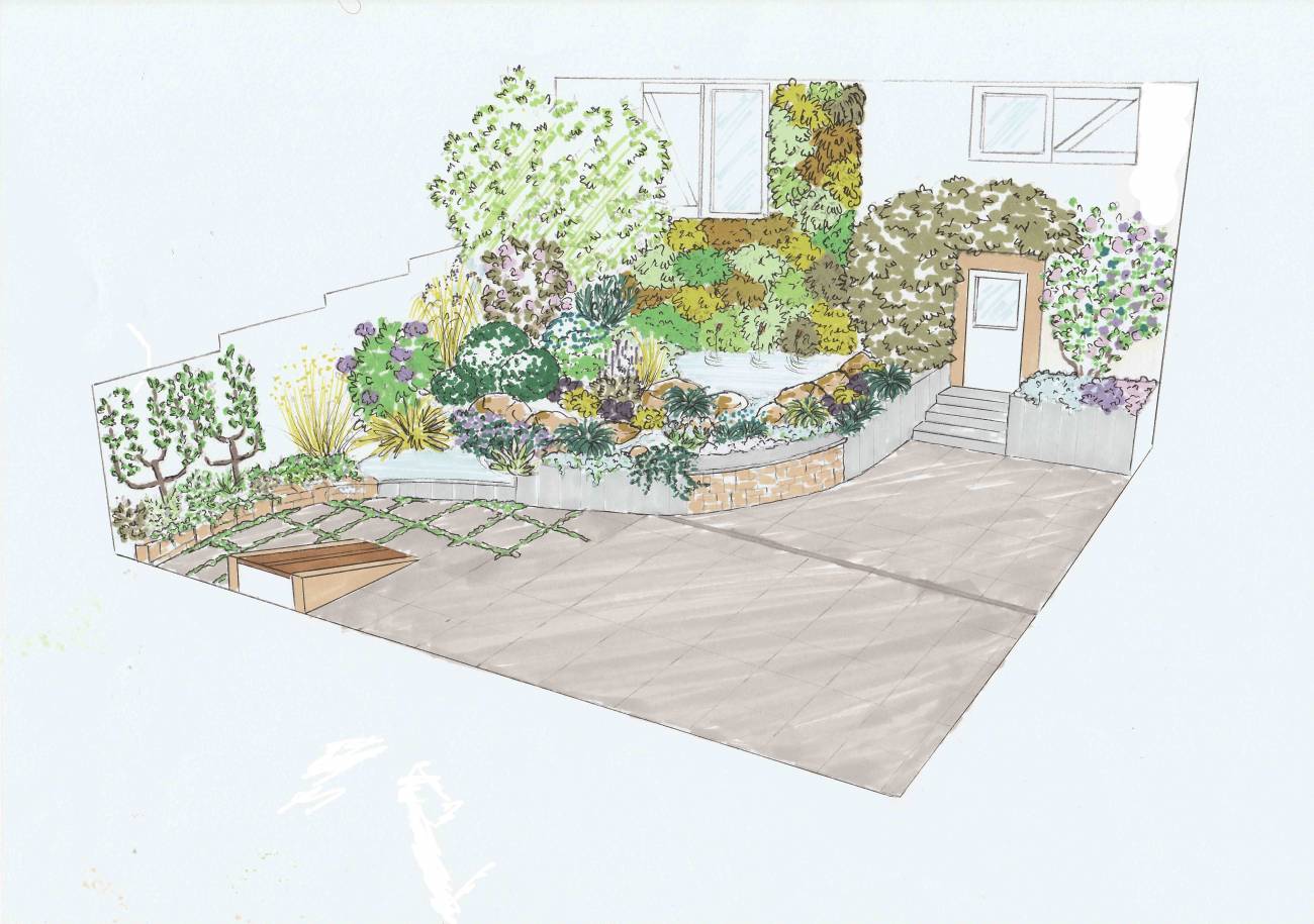 PROJET BASSIN ET MUR VÉGÉTALISÉ | Au Jardin de la Coline Conception Neuves-Maisons 21